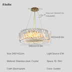 Crystal LED Ceiling Chandelier: Elegant European Home Décor Pendant Lights