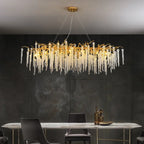 Tassel Crystal Chandelier: Luxury LED Ceiling Pendant for Living, Hotel Hall - Modern Elegance