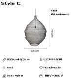 Mesh Pendant Light: Modern Irregular Shapes Kitchen Island Suspension Lighting