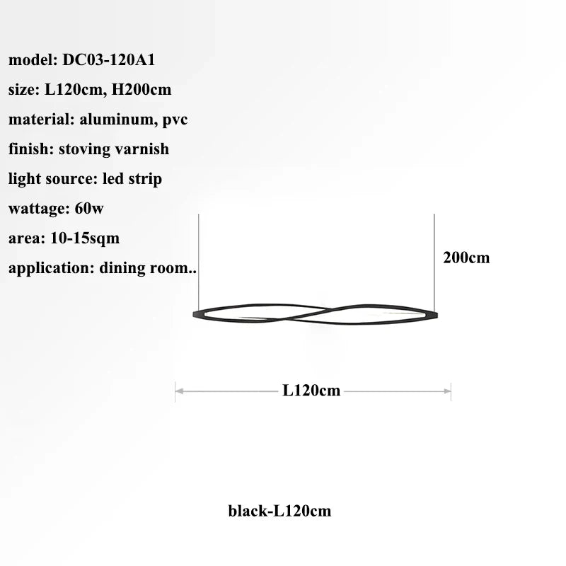 Aluminum LED Pendant Lamp for Kitchen Dining Island Suspended House Lighting