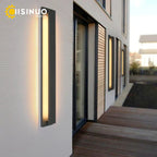 Outdoor Black Aluminum Wall Light LED Waterproof Linear Porch Lamp