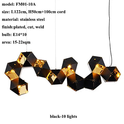 Modern Chandelier: Dining Room LED Pendant Lamp, Home Decor Hanging Light Fixtures
