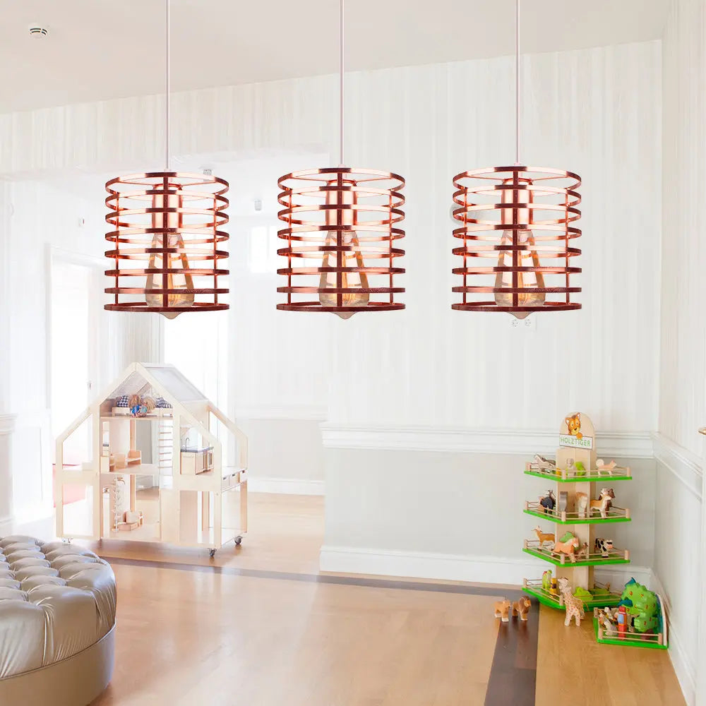 Industrial Vintage LED Pendant Light for Home Living Room Lighting