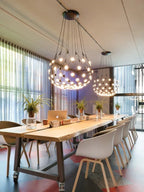 Mesh Ceiling Chandelier: Industrial Living Room Pendant Light for Home Decor