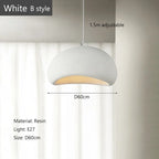 Minimalist Wabi Sabi Style Chandelier: Elegant E27 Pendant Light for Dining Room and Home Decor