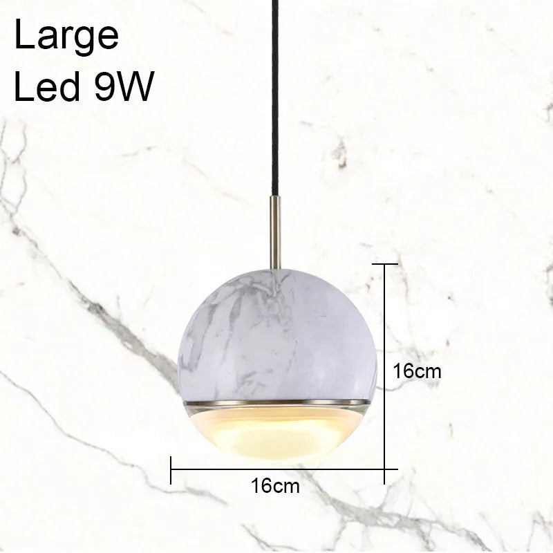 Modern Minimalist Marble Round Chandelier Pendant Lighting