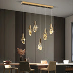 Elegant Diamond Crystal Chandelier LED Light Fixture Gold Home Decor