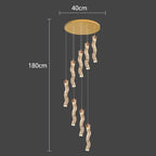 Crystal Chandelier Stair Pendant Lamp Living Room Pendant Lights Interior Lighting