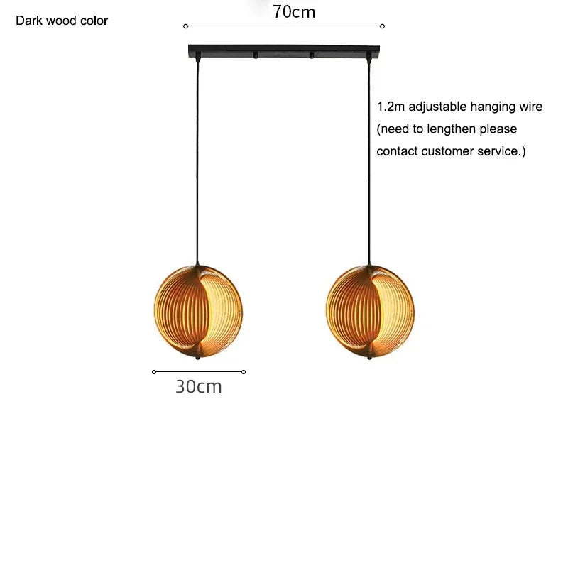 Wabi Sabi Wooden LED Pendant Lights for Home Decor and Lighting