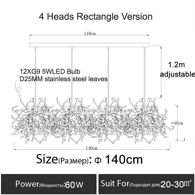 Modern Luxury Ceiling Chandelier for Home Interior Lighting