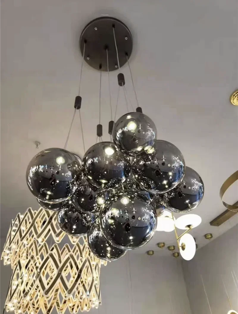 Glass Ball LED Pendant Light Fixture for Home Decor and Lighting in Various Rooms