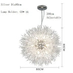 Dandelion Chandelier LED Pendant Lamp for Dining Room Bedroom Shops