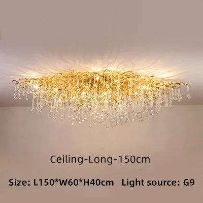 Luxury Crystal Ceiling Chandelier for Modern Living, Dining, Bedroom, and Hotel Hall Decor