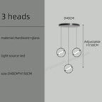 Modern LED Chandelier Ring Light Lamp Suspension Staircase Lighting