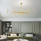 Black Sputnik Chandelier: Nordic Design, Adjustable Lighting for Home Décor