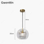 Nordic Glass LED Pendant Light for Modern Kitchen and Living Room