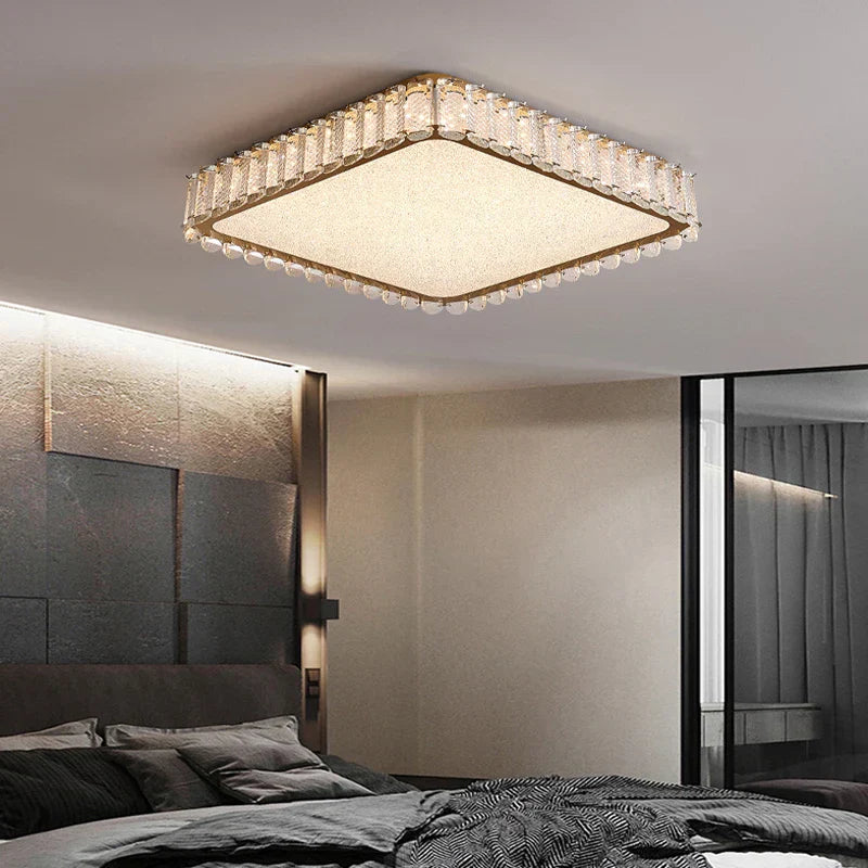 Crystal LED Ceiling Lights: Modern Home Lighting Fixture for Living, Dining, Kitchen, Bedroom