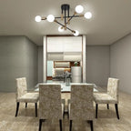 Modern Black Gold Chandelier Wrought Iron LED Ceiling Lamp E27 Light Fixture