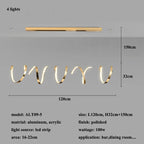 Gold Irregular LED Pendant Lights for Modern Living & Dining Room Lighting