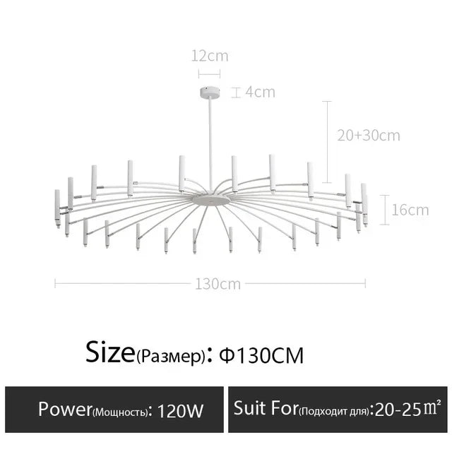 Nordic Modern Chandelier Minimalist Ceiling Light for Living Room Bedroom Dining Home