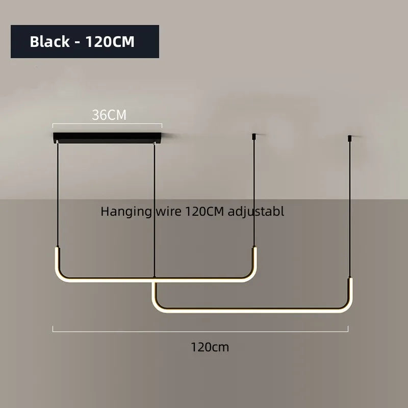 Modern LED Ceiling Lamp for Dining Room Bar Strip Decoration