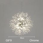Dandelion Chandelier: Nordic Minimalist Wrought Iron LED Indoor Light for Living Room