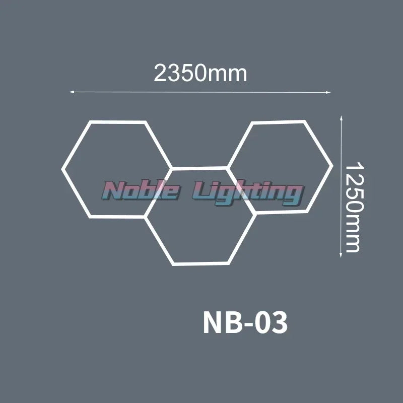Hexagon LED Honeycomb Light: Ultra Bright Ceiling Lighting for Garage, Workshop, Showroom, Barber