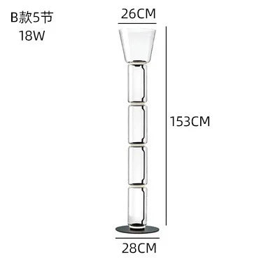 Glass LED Floor Lamp for Modern Interior Decor