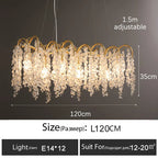 Crystal Led Chandelier Golden Luxury Living Room Ceiling Lamp