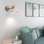 Wooden Wall Light Bedside Lamp Shade Modern Nordic E27 LED Sconce Living Room Lighting