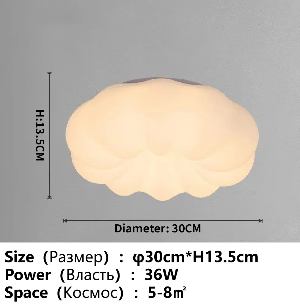 White Cloud LED Chandelier for Children's Room and Living Area