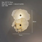 Marble LED Wall Lamp Copper Luxury Sconce for Bedroom Living Room Decor