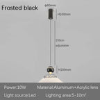 LED Bedside Lifting Chandelier – Modern Minimalist Nordic Pendant Light for Home Décor