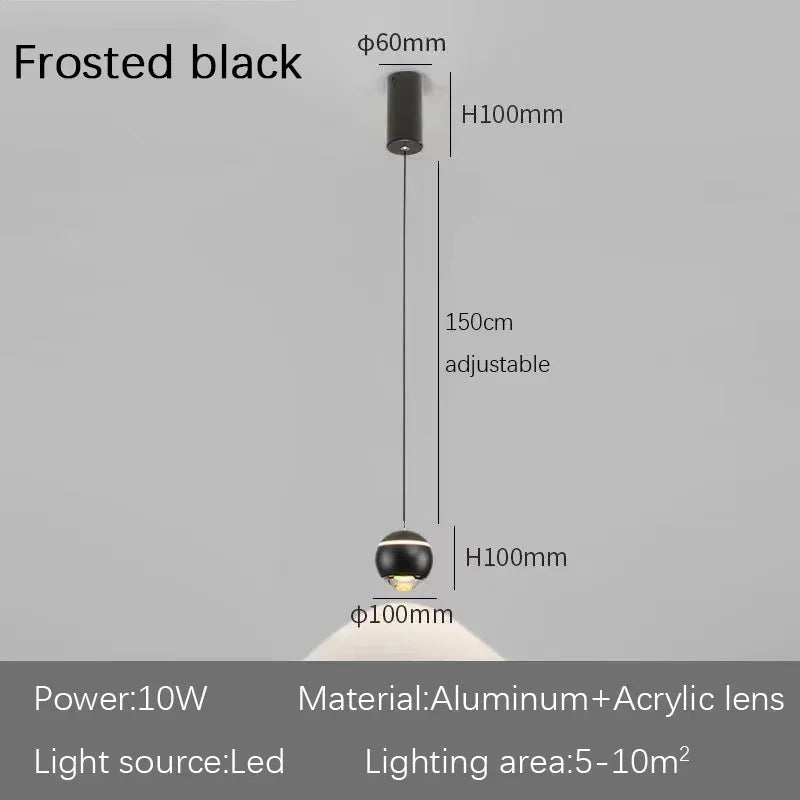 LED Bedside Lifting Chandelier – Modern Minimalist Nordic Pendant Light for Home Décor