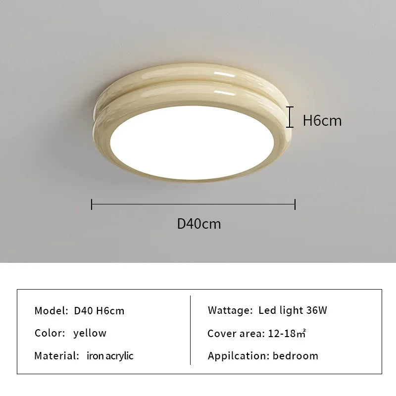 Modern Minimalist LED Round Ceiling Light for Bedroom Indoor Decor