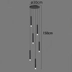 LED Staircase Chandeliers: Modern Pendant Light Lamps for Living Room Decor