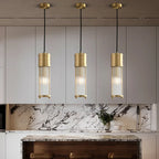 Glass Shade Pendant Lights for Kitchen Island - Adjustable Ceiling Chandeliers for Dining Room
