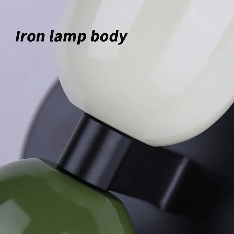 Nordic LED Colorful Wall Lights Modern Bedroom Living Room Background Wall Lamp