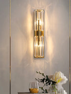 Crystal Wall Light: Minimalist Bedside Loft Wall Sconce for Living Room