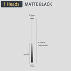 Modern Black LED Ceiling Chandelier for Stylish Staircase and Living Room Lighting