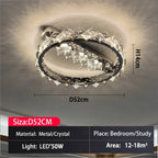 Crystal Ceiling Light: Modern LED Warmth for Living Room & Bedroom