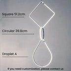 Minimalistic Pendant Light - Designer Ring Lamp for Office, Living Room, Bedroom