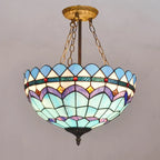 Stained Glass Tiffany Chandelier Pendant Light for Mediterranean Home Decor