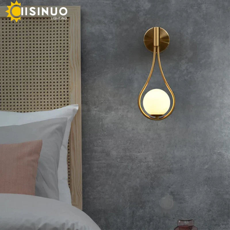 Gold G9 Wall Lamp Sconce - Nordic Style Lighting for Bedroom, Hallway, Study Area
