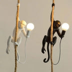 Monkey Resin LED Pendant Chandelier for Nordic Home Decor & Bedroom Lighting