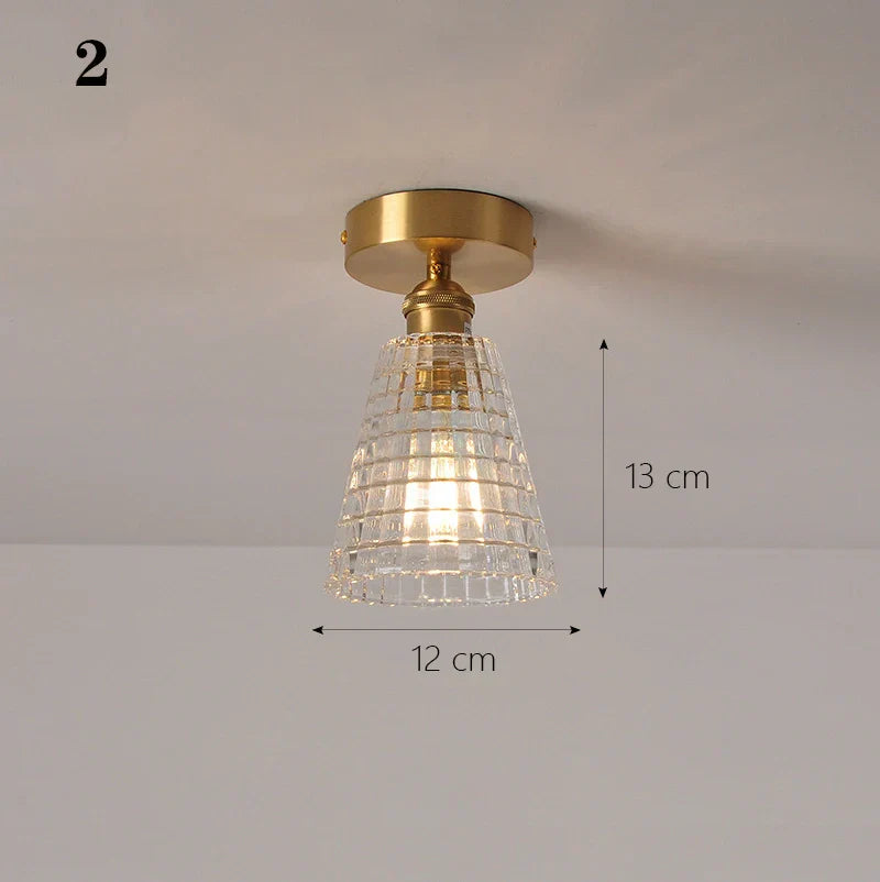 Glass Shade Pendant Ceiling Lamp for Kitchen Aisle Bedroom LED Lights Fixtures