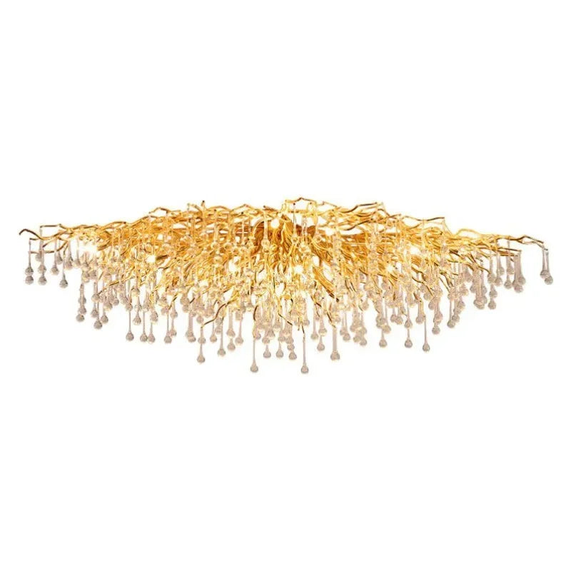 Luxury Crystal LED Chandelier: Modern Nordic Gold/Silver Ceiling Lamp for Home Decor