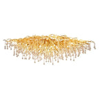 Luxury Crystal LED Chandelier: Modern Nordic Gold/Silver Ceiling Lamp for Home Decor