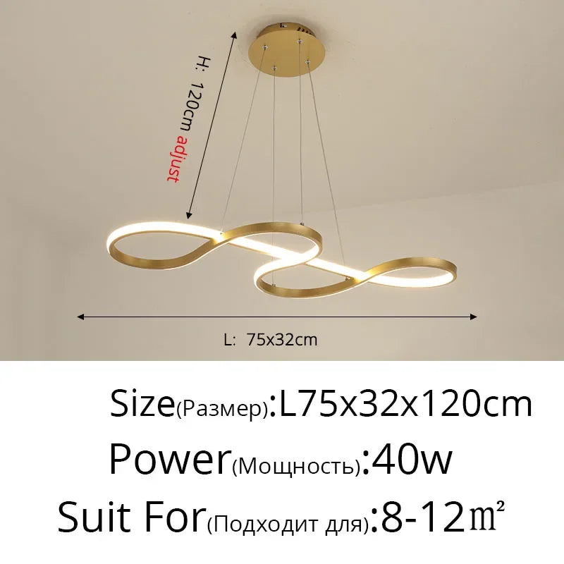 Special-shaped LED Pendant Chandelier for Nordic Dining Living Bedroom Kitchen