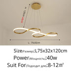 Nordic LED Chandelier for Dining Room, Living Room, Bedroom, Kitchen, and Bar